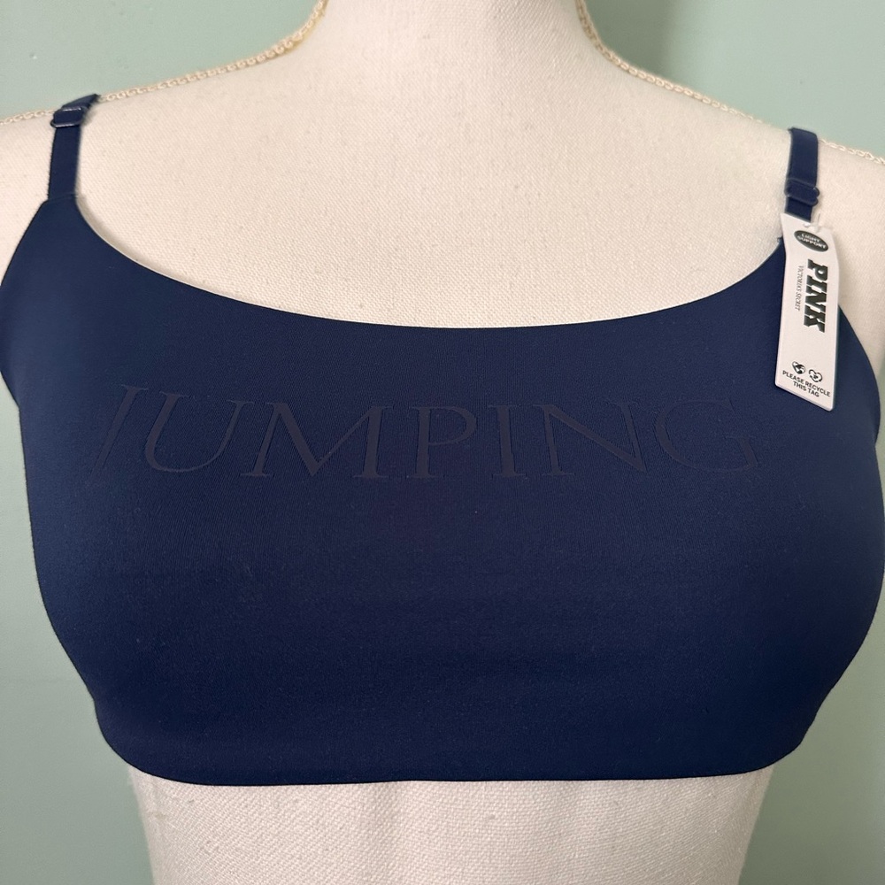 NWT PINK Victoria's Secret Dark Blue Sports Bra